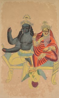 Vishnu and Lakshmi, 1800s. Creator: Unknown.