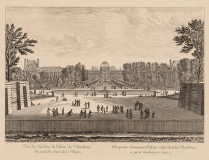 Vue du palais et des jardins des Tuileries, du côté du cours la Reine, 1673. Creator: Israël Silvestre (French, 1621-1691).