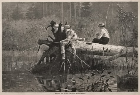 Waiting for a Bite, 1874. Creator: Winslow Homer (American, 1836-1910).