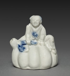 Waterdropper in Shape of Chinese Boy Seated on a Gourd, 18th-19th century. Creator: Unknown.