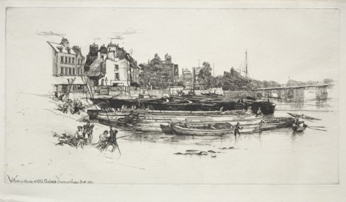 Whistler's House, Old Chelsea, 1863. Creator: Francis Seymour Haden (British, 1818-1910).