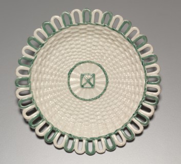 Wicker-Work Covered Basket on Stand (stand), c. 1780-1840. Creator: Wedgwood Factory (British).