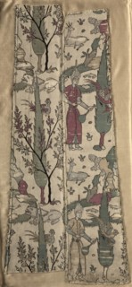 Wine bearers in landscape, from a robe, 1525-1550. Creator: Unknown.