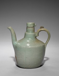 Wine Pot with Incised Chrysanthemum Design, 1100s-1200s. Creator: Unknown.