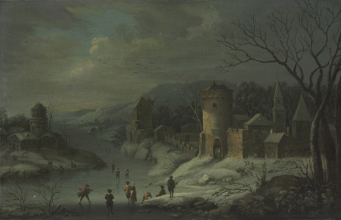 Winter Landscape, c. 1680-1718. Creator: Jan Griffier (Dutch, 1648-1718), attributed to.