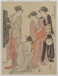 Women of the Tatsumi District (from the series Eastern Customs of the Present Day), c. mid 1780s. Creator: Katsukawa Shuncho (Japanese).