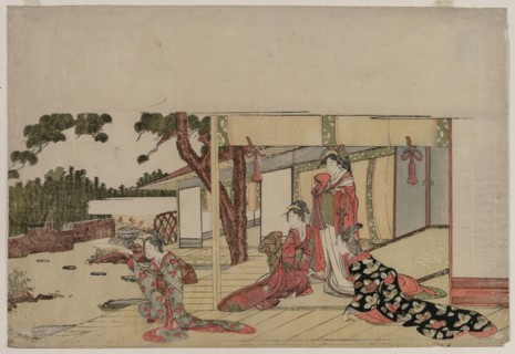 Women on a Veranda, c. 1800. Creator: Hishikawa Sori III (Japanese).