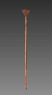 Wooden Staff or Support, Middle Kingdom, Dynasty 11-12, 2040-1914 BC. Creator: Unknown.