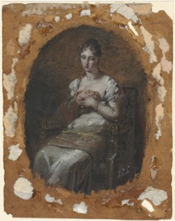Young Woman Seated, last fourth 18th century or first fourth 19th century. Creator: Pierre-Paul Prud'hon (French, 1758-1823).