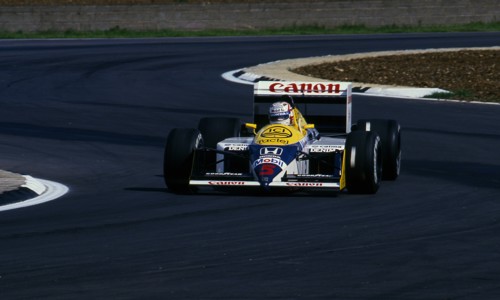 1987 British Grand Prix, Silverstone. Nigel Mansell wins in Williams FW11B. Creator: Unknown.