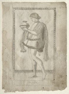 The Servant (from the Tarocchi, series E: Conditions of Man, #2), before 1467. Creator: Master of the E-Series Tarocchi (Italian, 15th century).