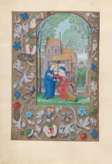 Hours of Queen Isabella the Catholic, Queen of Spain: Fol. 115v, Visitation, c. 1500. Creator: Master of the First Prayerbook of Maximillian (Flemish, c. 1444-1519); Associates, and.