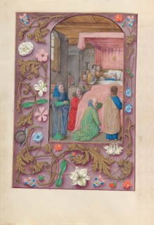 Hours of Queen Isabella the Catholic, Queen of Spain: Fol. 154v, Death of the Virgin, c. 1500. Creator: Master of the First Prayerbook of Maximillian (Flemish, c. 1444-1519); Associates, and.