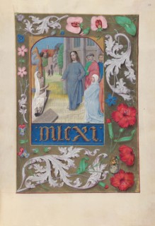Hours of Queen Isabella the Catholic, Queen of Spain: Fol. 220r, Raising of Lazarus, c. 1500. Creator: Master of the First Prayerbook of Maximillian (Flemish, c. 1444-1519); Associates, and.