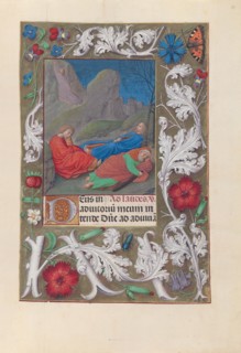 Hours of Queen Isabella the Catholic, Queen of Spain: Fol. 57r, Agony in the Garden, c. 1500. Creator: Master of the First Prayerbook of Maximillian (Flemish, c. 1444-1519); Associates, and.