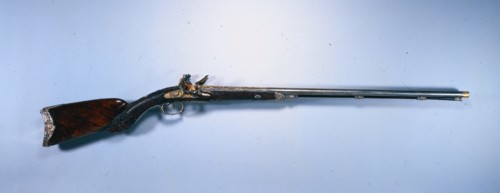 Double-Barrelled Flintlock Sporting Gun of Napoleon I Bonaparte, 1809. Creator: Jean Le Page (French).