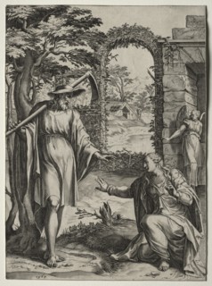 Christ Appearing to Mary Magdalen, 1567. Creator: Cornelis Cort (Dutch, 1533-1578); Giulio Clovio (Italian, 1498-1578), after a design by.