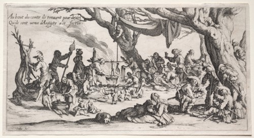 The Bohemians: The Stopping Place: The Feast of the Bohemians, c.1621-1625. Creator: Jacques Callot (French, 1592-1635).
