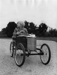 Ralph (Lord) Montagu as a child in Vauxhall pedal car 1966. Creator: Unknown.