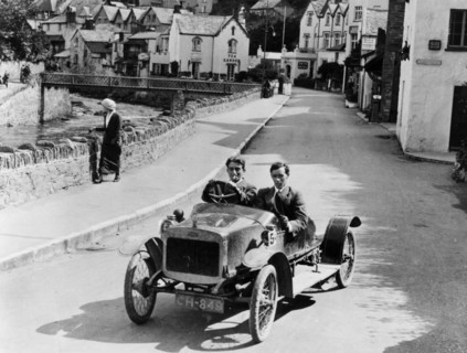1913 G.W.K. Cyclecar at Lynmouth, Devon. Creator: Unknown.
