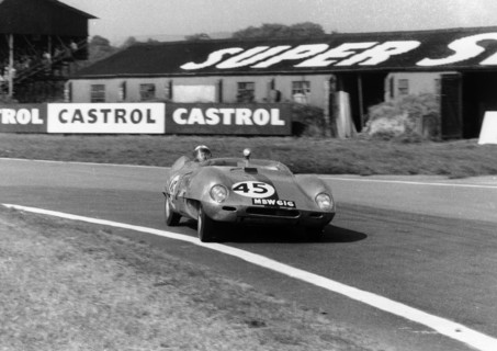 Elva Climax, I.Burgess at Goodwood 1958. Creator: Unknown.