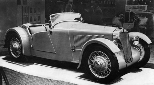 1935 Georges Irat at a motorshow. Creator: Unknown.