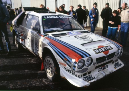 Lancia Delta S4, Markku Alen at Parc Ferme 1986 R.A.C. Rally. Creator: Unknown.