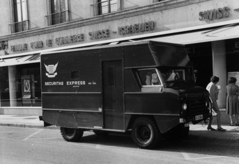 1967 Land Rover Security van in Geneva, Switzerland. Creator: Unknown.