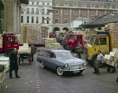 1960 Vauxhall Cresta Friary estate in Covent Garden fruit market. Creator: Unknown.