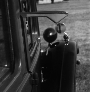 Semaphore indicator arm on 1937 Morris 8 series II. Creator: Unknown.