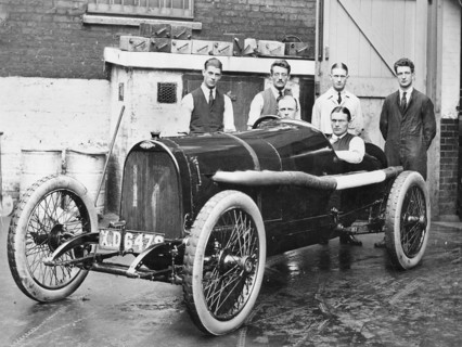 1914 Opel 4.5 litre G,P car, Segrave at the wheel. Creator: Unknown.