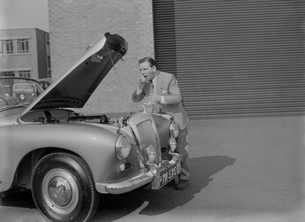 1955 Daimler Conquest Roadster by Hooper used in Norman Wisdom film "Up in the World". Creator: Unknown.