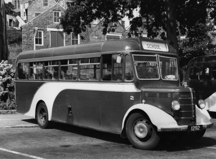 Bedford OB bus in Guernsey late 1940's. Creator: Unknown.
