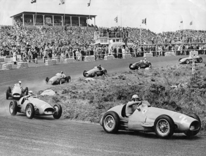 1953 Dutch Grand Prix, Ascari leads in Ferrari. Creator: Unknown.