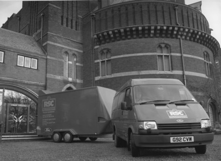 1991 Ford Transit van and trailer. Creator: Unknown.