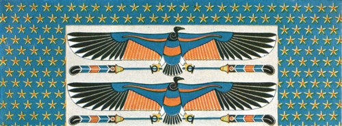 Detail of ceiling painting in the tomb of Bekenranef at Sakkara, Egypt, (1928). Creator: Unknown.