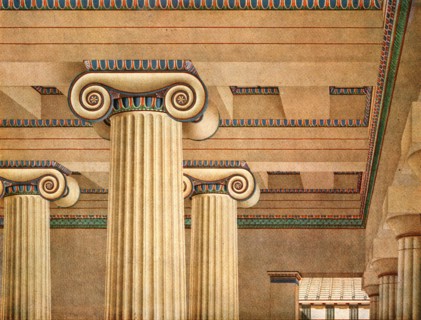 Ionic Hall in the Acropolis at Athens, Greece, (1928).  Creator: Unknown.