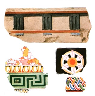 Fragments of decoration from Delos, Greece, (1928). Creator: Unknown.