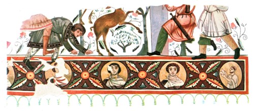 Mural paintings in the ruins of the Monastery of St Apollo at Bawit, Egypt, (1928). Creator: Unknown.