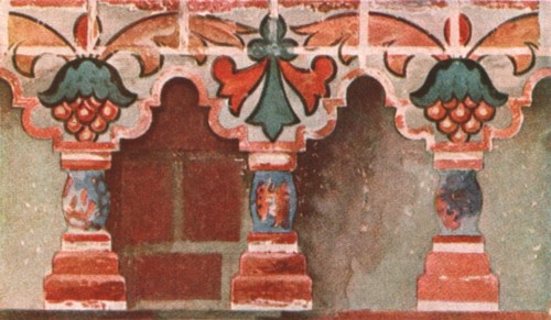 Painted gallery in the Church of John the Baptist at Toltshkovo in Jaroslaw, Russia, c1695, (1928).  Creator: Unknown.