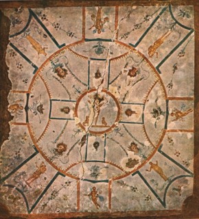 Ceiling in the Chamber of the Hypogeum of Lucina...Rome, Italy, (1928). Creator: Unknown.