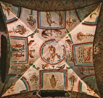 Ceiling in Chamber II of the Coemeterium Maius on the Via Nomentana, Rome, Italy, (1928). Creator: Unknown.