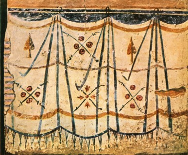 Carpet frieze from Chamber E, Wall 6 of Santa Maria Antiqua, Rome, Italy, (1928). Creator: Unknown.