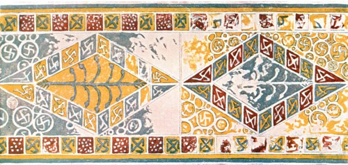 Frieze in the church at Saint-Pierre-de-Clages, Switzerland, (1928). Creator: Unknown.