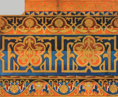 Painted wooden ceiling in the cathedral at Messina, Sicily, Italy, (1928). Creator: Unknown.