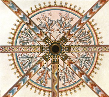 Painted decoration in the Cathedral, Limburg an der Lahn, Germany, (1928).  Creator: Unknown.