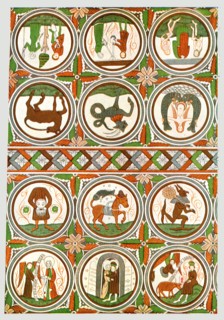 Decoration in Stora Råda Old Church, Västra Götaland, Sweden, (1928).  Creator: Unknown.