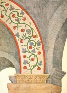 Decoration in St John the Baptist church, Grandson, Vaud, Switzerland, (1928).  Creator: Unknown.