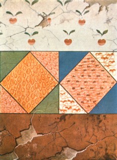 Painted decoration in the Stasovsky Crypt, Cimmerian Bosporus, Kerch, (1928).  Creator: Unknown.