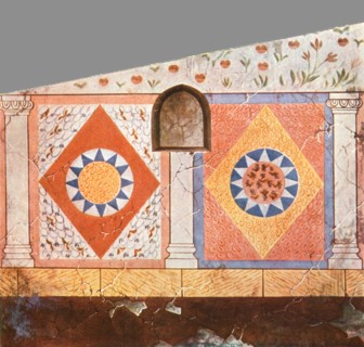 Painted decoration in the Stasovsky Crypt, Cimmerian Bosporus, Kerch, (1928). Creator: Unknown.